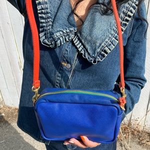 Clare V cobalt blue midi sac